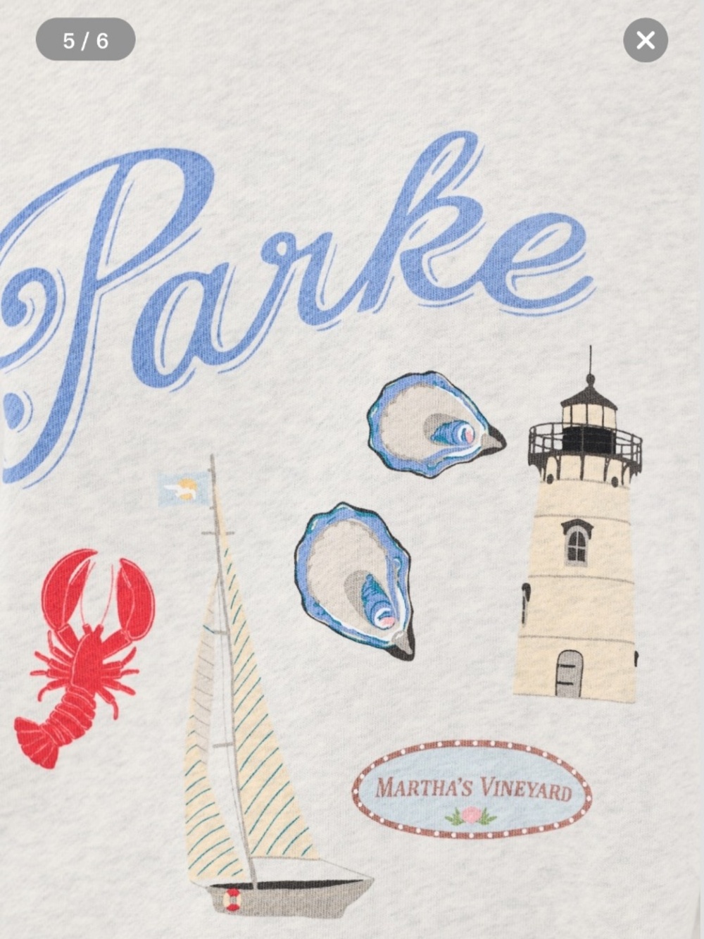 PARKE Martha’s Vineyard sweatshirt NEW - Picture 2 of 2